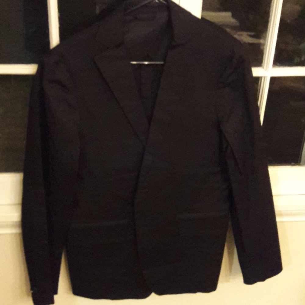 Baldwin black cotton sports coat